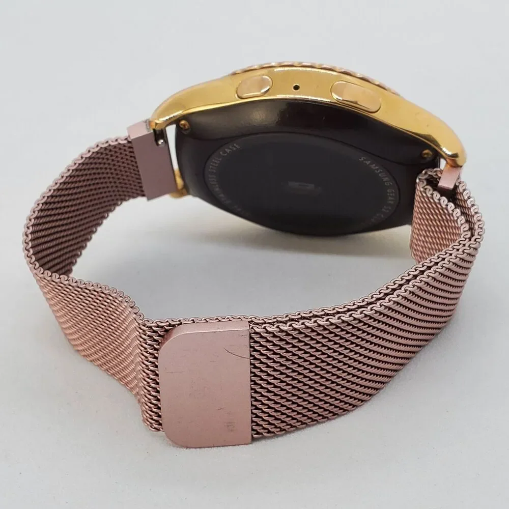 Samsung‎ Galaxy Gear S2 40MM Rose Gold Case Rose Gold Milanese Band Working